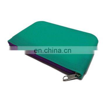 Factory Both Side Plain Design Zipper Cosmetic Purse Wallet Kids Pencil Case Silicone Bag photo-4