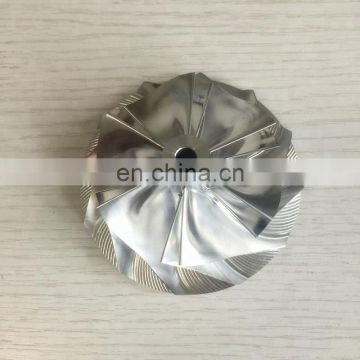 T04E 62.24/82.00mm 6+6 blades turbocharger milling/alumimun 2618/Billet compressor wheel