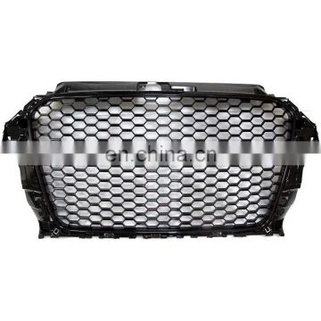 front Bumper grille center honeycomb mesh grill for Audi A3 S3 8V RS3 2014-2016