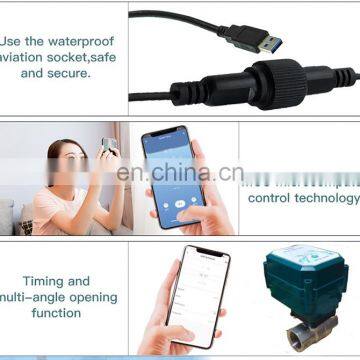 Smart Gas Valve Wifi Shut off Smart Valve Stainless Steel Motorized Flow Control Wireless Water Shut off Valve photo-3