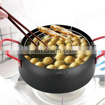 household small mini thick multifunction smokelesstempura frying pan