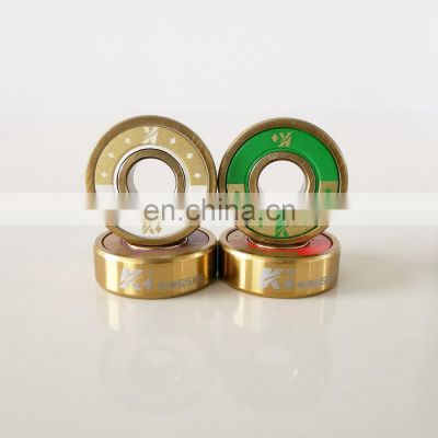 Custom Golden Titanium Coating Skateboard Bearings