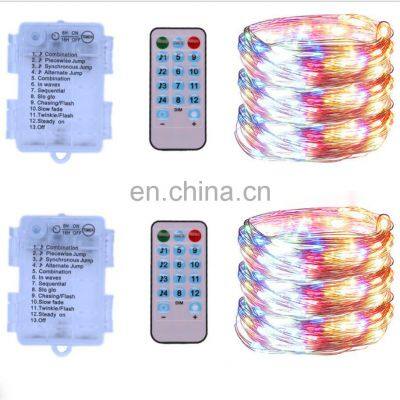 IP65 2020 Amazon USB Battery Box New Fairy Music Christmas LED Copper Holiday String Lights With Remote Control photo-3