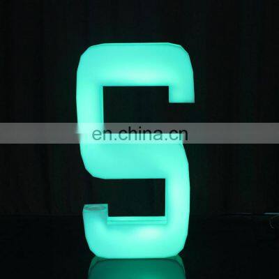 Rechargeable Outdoor Use Wedding Decoration Remote Control Plastic Led Illuminated Letters photo-3