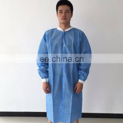 Disposable Lab Coats High Quality Blue SMS Non Woven Uniforms photo-2