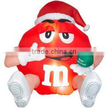 Red inflatable cartoon for indoor decoration in sell