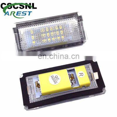 Carest 2Pcs White Led License Plate Lights For BMW E46 4D 323i 325i 328i 6000k 12V Number Plate Lamp Bulb