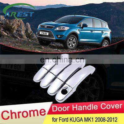 for Ford KUGA MK1 2008 2009 2010 2011 2012 Luxurious Chrome Door Handle Cover Exterior Trim Catch Car Cap Stickers Accessories