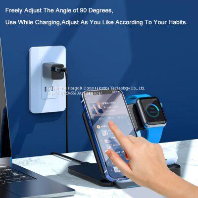 Iphone13 Wireless Charger is Suitable for Apple Watch Apple 12/11/XSMAX Watch Dedicated Airpods Pro Bluetooth Headset Three-in-one Charging Stand Fast Charging Base photo-5