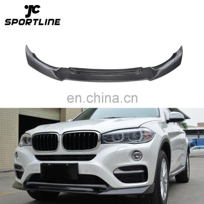 Carbon Fiber Front Lip Spoiler for BMW X6 F16 x Drive Series 15-16