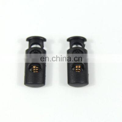 Black Color Plastic End Spring Elastic Rubber Cord Lock