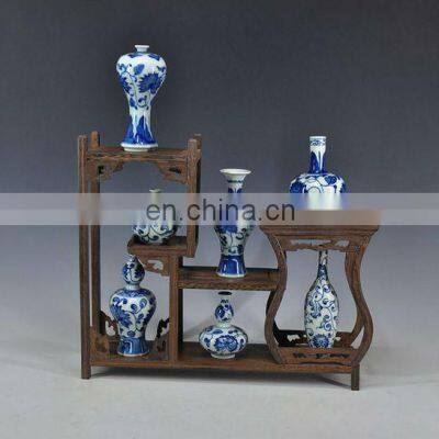 Mini Decorative Chinese Antique Blue and White Ceramic Porcelain Vases