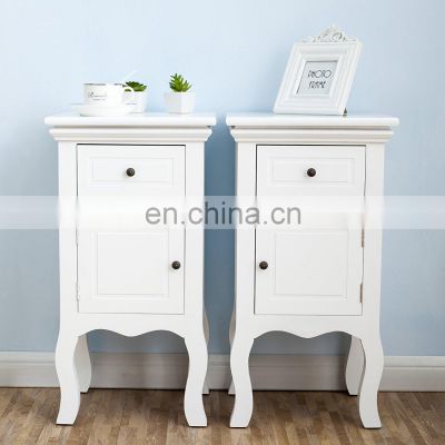 2 drawers paulownia wood wooden bedside table Cabinet