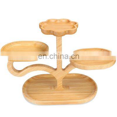 Wholesale 4 Tier Round Appetizer or Dessert Cupcakes And Cake Stand Fruit bowl Countertop Serving Tray Platters