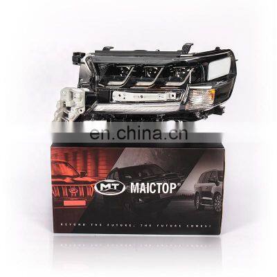 New Model Three LED Lens Head Light Head Lamp Front Bumper Light for Land Cruiser FJ200 GRJ200 2016-2021