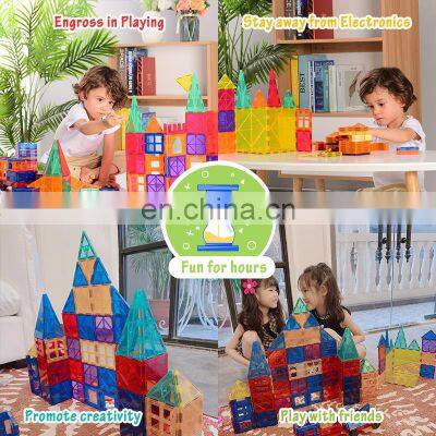 Kids Educational STEM Toys Amazon Best Seller Magnet Building Tiles 78 PCS Magnetic Building Blocks for Children photo-3