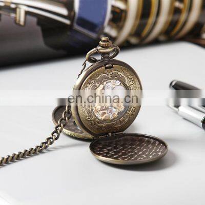 SHUHANG SH06 Men Chain Pocket Wrist Watch Oem Hand Winding Mechanical Women Metal Watches photo-5