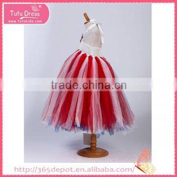 Ruffle Navy Blue Star Decoration Fluffy Voile Girl's Dress Children Frocks Designs photo-2