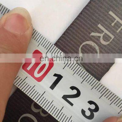 Eco-friendly 25-50mm Logo Custom Black Silk-screed Printed Polyester /nylon Webbing Tape Strap Ribbon for Outdoor Garment photo-5