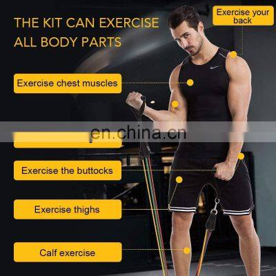 Wholesale Workout Fitness Gym Pull up Set 11 Piece 11 Pcs pc Resistance Bands Tube photo-4