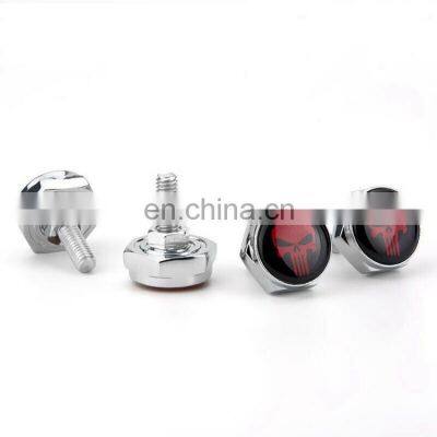Metal Car License Plate Frame Screw Bolt Cap Cover Nuts
