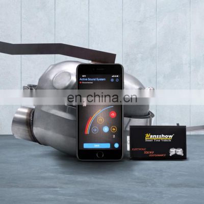 Hansshow electronic exhaust sound booster 1or 2 speakers with mobile application app/android for Alfa romeo stelveo 2019-2021