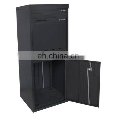 WELDON Front Access Secure Large Capacity Galvanized Steel Wall Mounted Locking Vertical Parcel Dropbox Mailbox