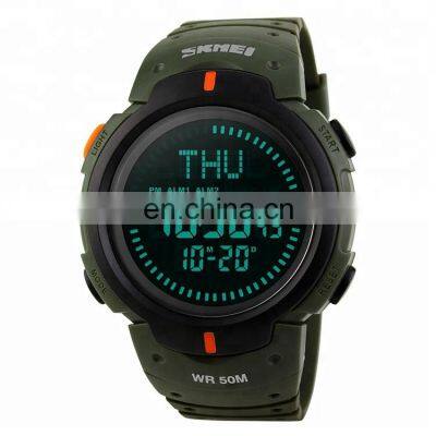 Skmei 1231 hot selling compass multifunction plastic digital men watch waterproof military sport wristwatch