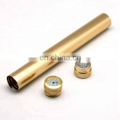 Portable Gold Aluminum Single Cigar Tube photo-4