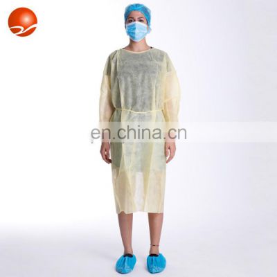 isolation gown disposable PP Non woven elastic cuff