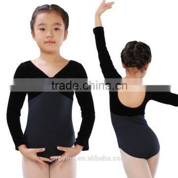 Kids Velvet Long Sleeve Leotards