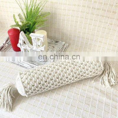 Hot Selling Boho Hand Knotted Macrame Bolster Pillow Bohemian Decoration Pillows in Vietnam photo-4