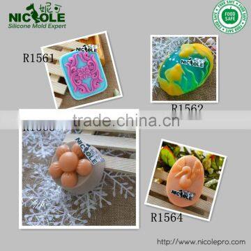 Nicole Natrual Handmade Unique High Quality Silicon New Soap Molds 2015