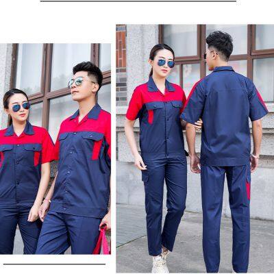 Cotton Wear-resistant Short Sleeved Workwear Set Customized by the Factory at the Source photo-5