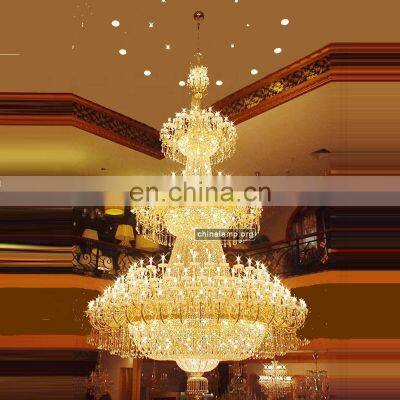 Grand Pendant Lamp Modern Large Luxury Hanging Gold Crystal Chandelier
