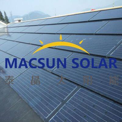 30W Double-Glass Triple-Arch CIGS Thin Film Solar Tiles