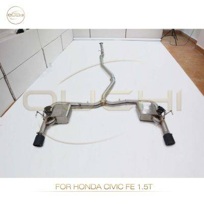 OUCHI Exhaust System Catback for Honda Civic FE/Civic FC/GK5 Electronic valve TIG manual welding High-performance automotive exhaust parts