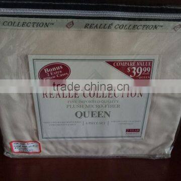 100% microfiber bed sheet/ american size bed sheet set