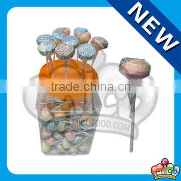 double colors round compressed press lollipop