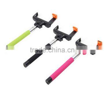 Factory extendable wireless monopod , Handheld selfie stick tripod bluetooth with remote for smart phone