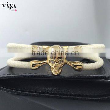 2016 Wholesale Fashion Ladies Fancy Bracelet Leather Bracelet, Stingray Skin White Leather Bracelet