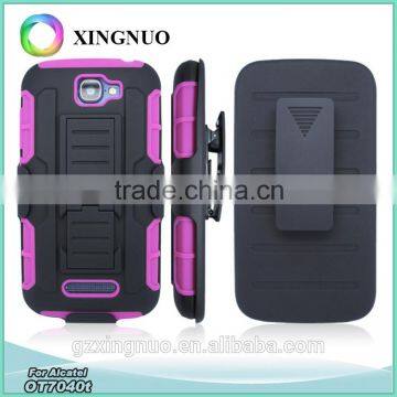 Heavy Duty Belt Clip Robot Case for Alcatel One Touch Fierce 2 OT7040T as Holster Kickstand Bumper Case