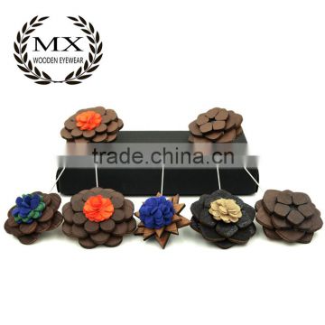 2016 wood lapel flower made in china