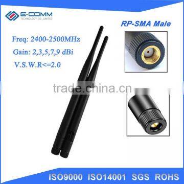 Good Performance 5dBi WIFI Antenna 2400-2500MHz Long Range Rubber whip Wireless Antenna