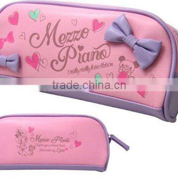 2016 Promotional Cute PVC Zipper Pencil bag with 210D Polyester inside lining