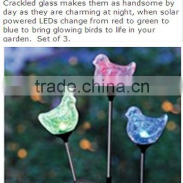 RYP3072 Set of 3 solar bird light