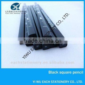 7 inch wooden black square ruler pencil