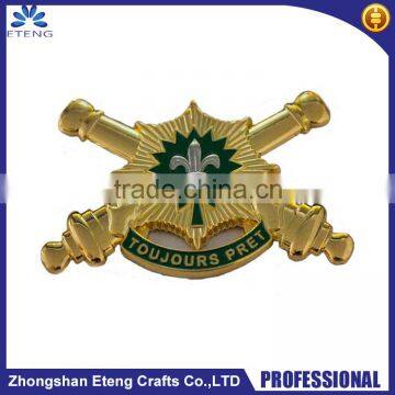 Best popular custom shaped engraving metal pin badge,gold plated pin badge