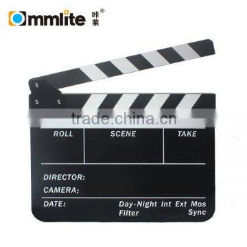 Commlite Acrylic Clapboard Dry Erase Director Film Movie Clapper Board Slate 9.85 x 11.8" swith White Sticks