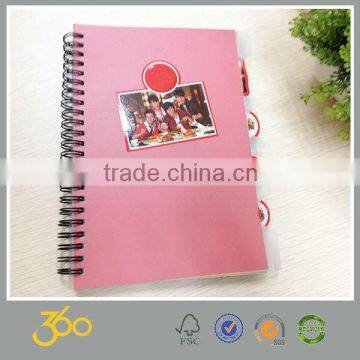 promotional custom print spiral notebook with silicone notebook cover